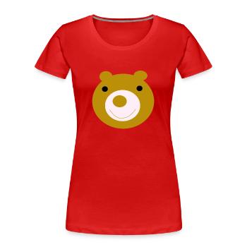 Baer - T-shirt bio Premium Femme - rouge - Devant - Mia (176cm)