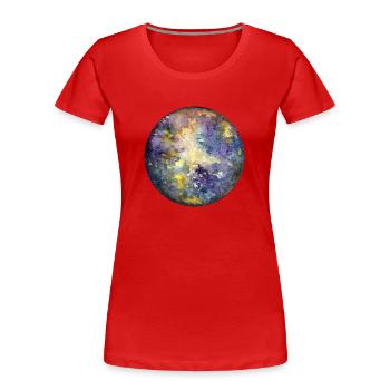 Merkur - Frauen Premium Bio T-Shirt - Rot - Vorne - Mia (176cm)