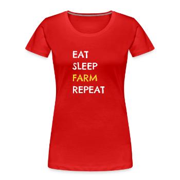 Agriculture - Women's Premium Organic T-Shirt - red - Front - Mia (176cm)