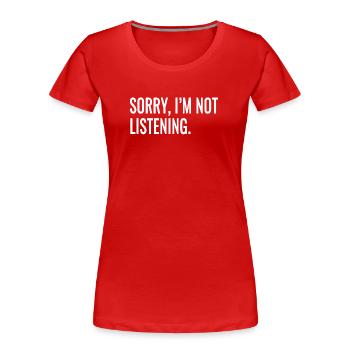 Proverbes - T-shirt bio Premium Femme - rouge - Devant - Mia (176cm)