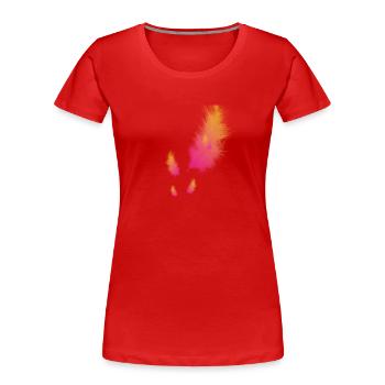 ressort - T-shirt bio Premium Femme - rouge - Devant - Mia (176cm)