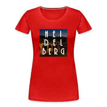 Heidelberg - T-shirt bio Premium Femme - rouge - Devant - Mia (176cm)