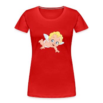 Engel - Frauen Premium Bio T-Shirt - Rot - Vorne - Mia (176cm)