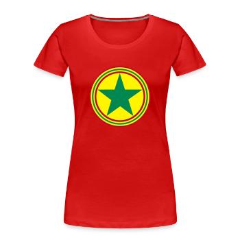 star reggae ou jamaica ou autre - T-shirt bio Premium Femme - rouge - Devant - Mia (176cm)