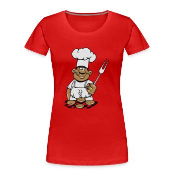 barbecue cuire cuisine barbecue - T-shirt bio Premium Femme - rouge - Devant - Mia (176cm)