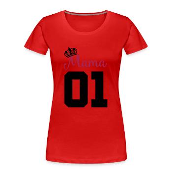 mama 01 - Frauen Premium Bio T-Shirt - Rot - Vorne - Mia (176cm)