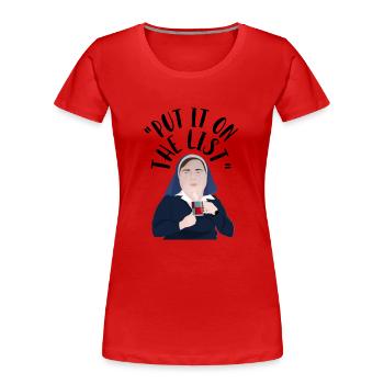 Derry Irlande du Nord Sœur Michael - T-shirt bio Premium Femme - rouge - Devant - Mia (176cm)