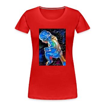 BlueBaby - Frauen Premium Bio T-Shirt - Rot - Vorne - Mia (176cm)