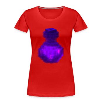 Gothic Metall Lila Glasflasche Halloween T-Shirt - Frauen Premium Bio T-Shirt - Rot - Vorne - Mia (176cm)