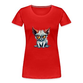 Ougo the streum - Frauen Premium Bio T-Shirt - Rot - Vorne - Mia (176cm)