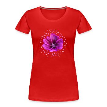 Mauve Purple Blossom - T-shirt bio Premium Femme - rouge - Devant - Mia (176cm)