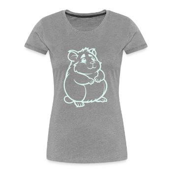 Hamster Comic Animal - Women's Premium Organic T-Shirt - navy - Front - Mia (176cm)