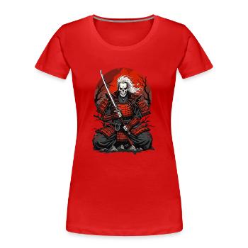 Anciens samouraïs - T-shirt bio Premium Femme - rouge - Devant - Mia (176cm)