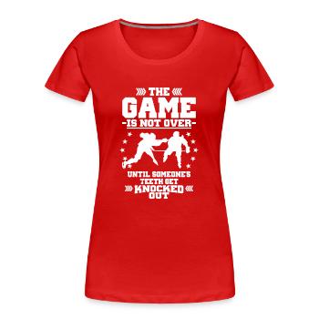 Hockey Fights - Women's Premium Organic T-Shirt - red - Front - Mia (176cm)