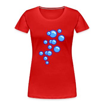 Blasen / bubbles (3c) - Women's Premium Organic T-Shirt - red - Front - Mia (176cm)