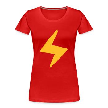 Blitz - Frauen Premium Bio T-Shirt - Rot - Vorne - Mia (176cm)