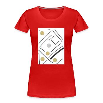 Sugar - T-shirt bio Premium Femme - rouge - Devant - Mia (176cm)