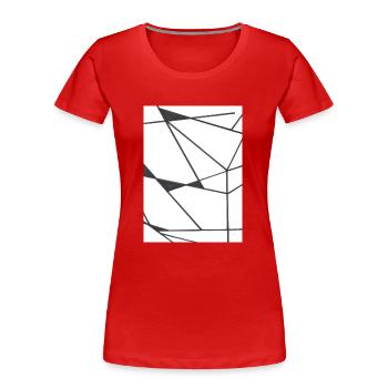 - Sagte ich - Frauen Premium Bio T-Shirt - Rot - Vorne - Mia (176cm)