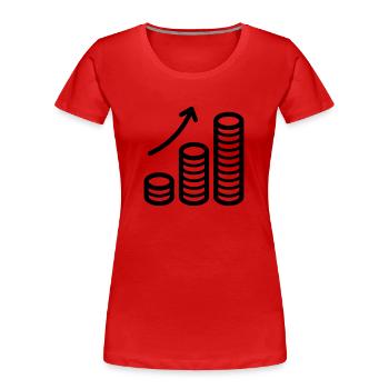 Rendite Geld Zinsen Wachstum - Frauen Premium Bio T-Shirt - Rot - Vorne - Mia (176cm)