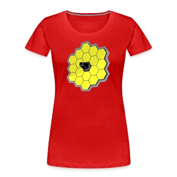 Das Teleskop - Frauen Premium Bio T-Shirt - Rot - Vorne - Mia (176cm)