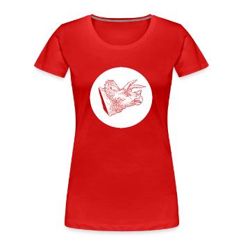 Dinosaure dinosaure Triceratops dinosaure - T-shirt bio Premium Femme - rouge - Devant - Mia (176cm)