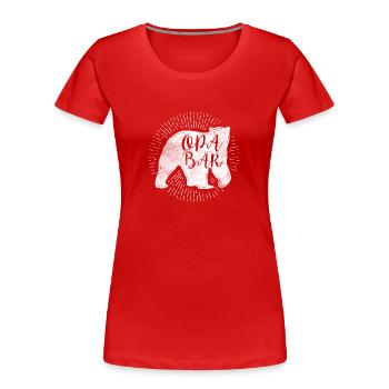 grand-père ours cadeau grand-père chemise grand-père - T-shirt bio Premium Femme - rouge - Devant - Mia (176cm)