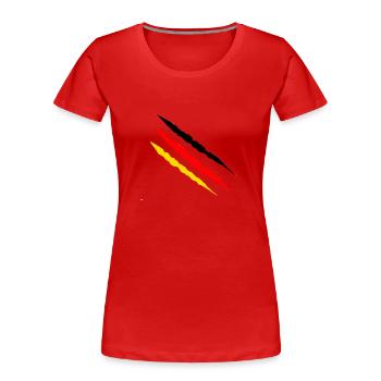 Wm Kratzer - Frauen Premium Bio T-Shirt - Rot - Vorne - Mia (176cm)