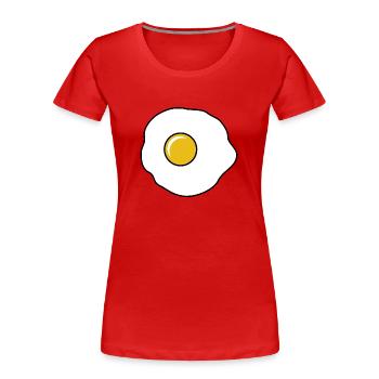 Spiegelei - Frauen Premium Bio T-Shirt - Rot - Vorne - Mia (176cm)
