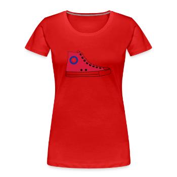 Sneaker Mod - Women's Premium Organic T-Shirt - red - Front - Mia (176cm)