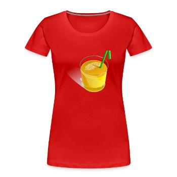 Orange Juice Saft - Women's Premium Organic T-Shirt - red - Front - Mia (176cm)