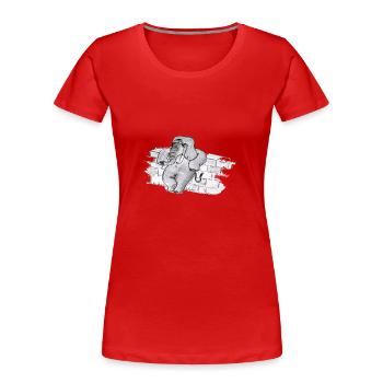 Elephant # North German art - Women's Premium Organic T-Shirt - red - Front - Mia (176cm)