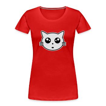 Chaton - T-shirt bio Premium Femme - rouge - Devant - Mia (176cm)