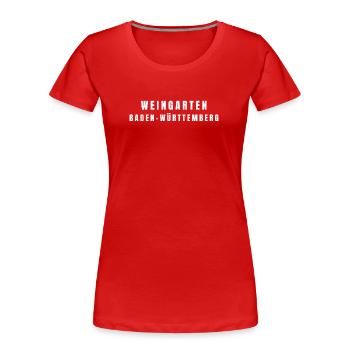 Vignoble Bade-Wurtemberg - T-shirt bio Premium Femme - rouge - Devant - Mia (176cm)