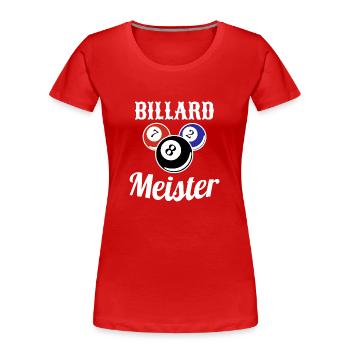 Billard Meister Kugeln Billiard - Frauen Premium Bio T-Shirt - Rot - Vorne - Mia (176cm)