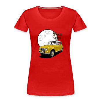 Retro World - Women's Premium Organic T-Shirt - red - Front - Mia (176cm)