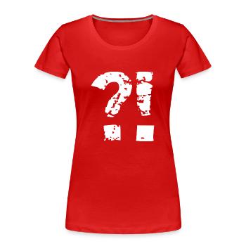 Question mark exclamation mark comic style. - Women's Premium Organic T-Shirt - red - Front - Mia (176cm)