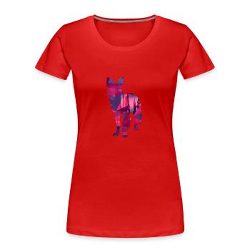 Dog low poly - Dogs Low Poly Design - Women's Premium Organic T-Shirt - red - Front - Mia (176cm)