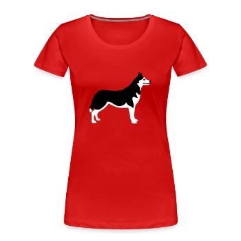Husky - Women's Premium Organic T-Shirt - red - Front - Mia (176cm)