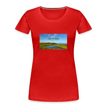 Isle of Skye - Frauen Premium Bio T-Shirt - Rot - Vorne - Mia (176cm)