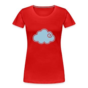 Nuage - T-shirt bio Premium Femme - rouge - Devant - Mia (176cm)