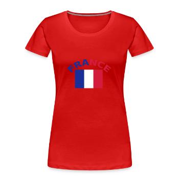 France, France, flag, flag - Women's Premium Organic T-Shirt - red - Front - Mia (176cm)