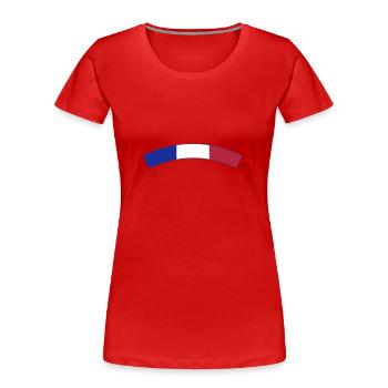 France Français Française French Frankreich - Frauen Premium Bio T-Shirt - Rot - Vorne - Mia (176cm)