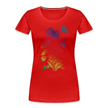 Coquelicot, Coquelicot, Coquelicot, Fleur, Jardin, Nature - T-shirt bio Premium Femme - rouge - Devant - Mia (176cm)
