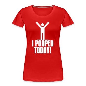 Ich habe heute, lustiges Feier-Design - Frauen Premium Bio T-Shirt - Rot - Vorne - Mia (176cm)