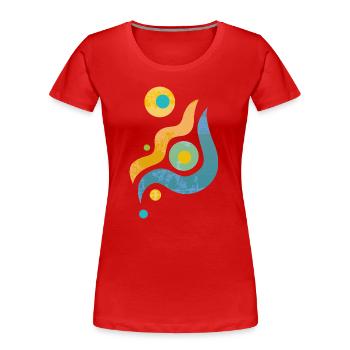 Yoga design_44 - Women's Premium Organic T-Shirt - red - Front - Mia (176cm)