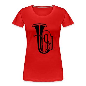 Tuba II - Frauen Premium Bio T-Shirt - Rot - Vorne - Mia (176cm)