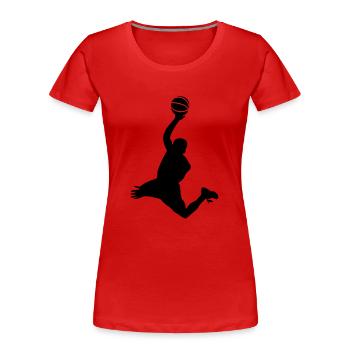 Basketball # 3 - T-shirt bio Premium Femme - rouge - Devant - Mia (176cm)