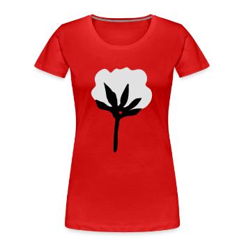 Baumwolle - Frauen Premium Bio T-Shirt - Rot - Vorne - Mia (176cm)
