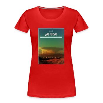 Las Vegas - Frauen Premium Bio T-Shirt - Rot - Vorne - Mia (176cm)