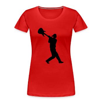 rock - Frauen Premium Bio T-Shirt - Rot - Vorne - Mia (176cm)